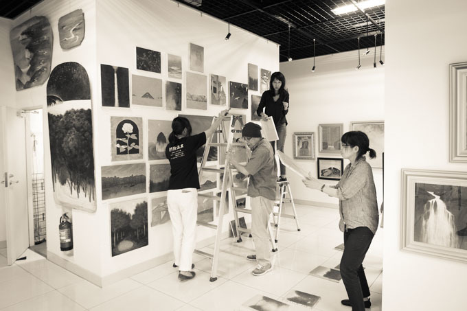 林信夫の日本画展展示風景
