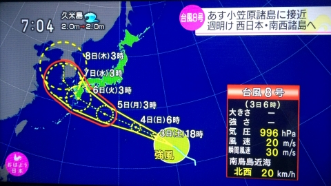 NHK 台風進路予想図
