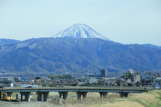 特急あずさ　車窓　富士山